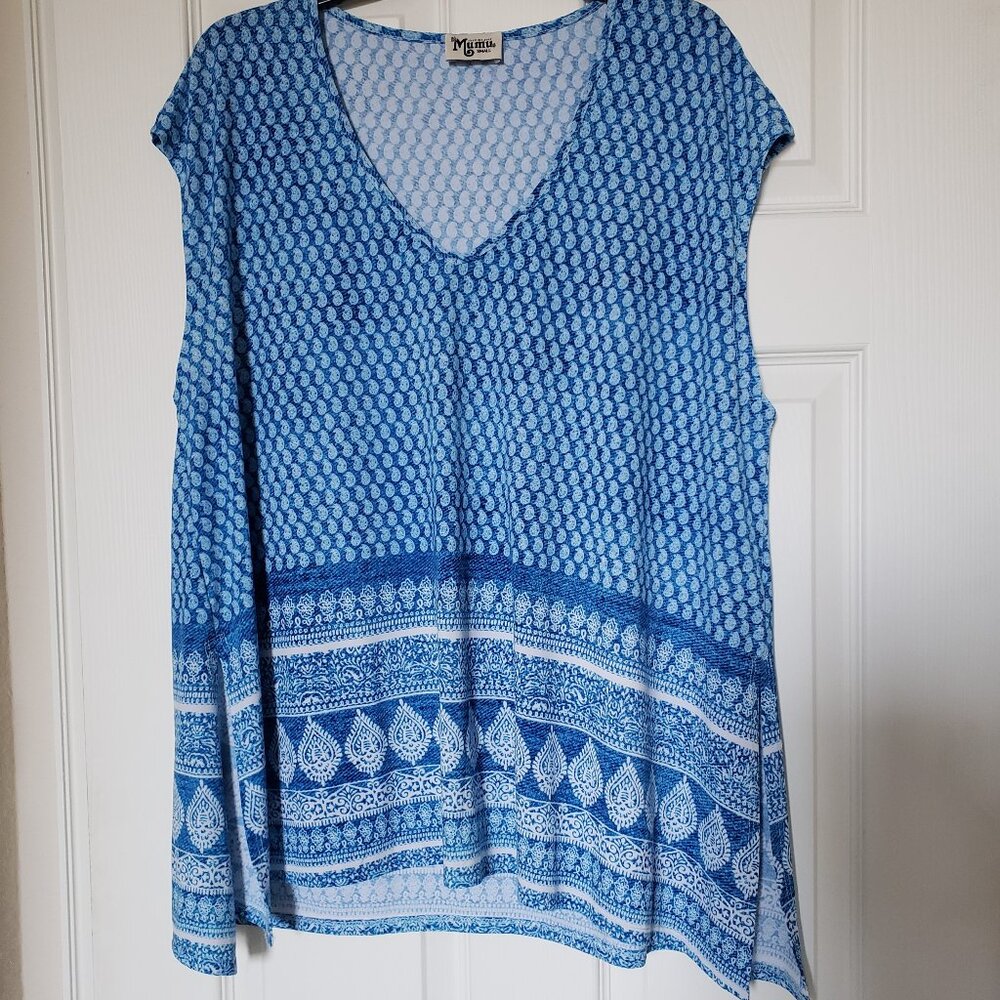 Show Me Your Mumu carter tunic blue paisley - size Small - EUC